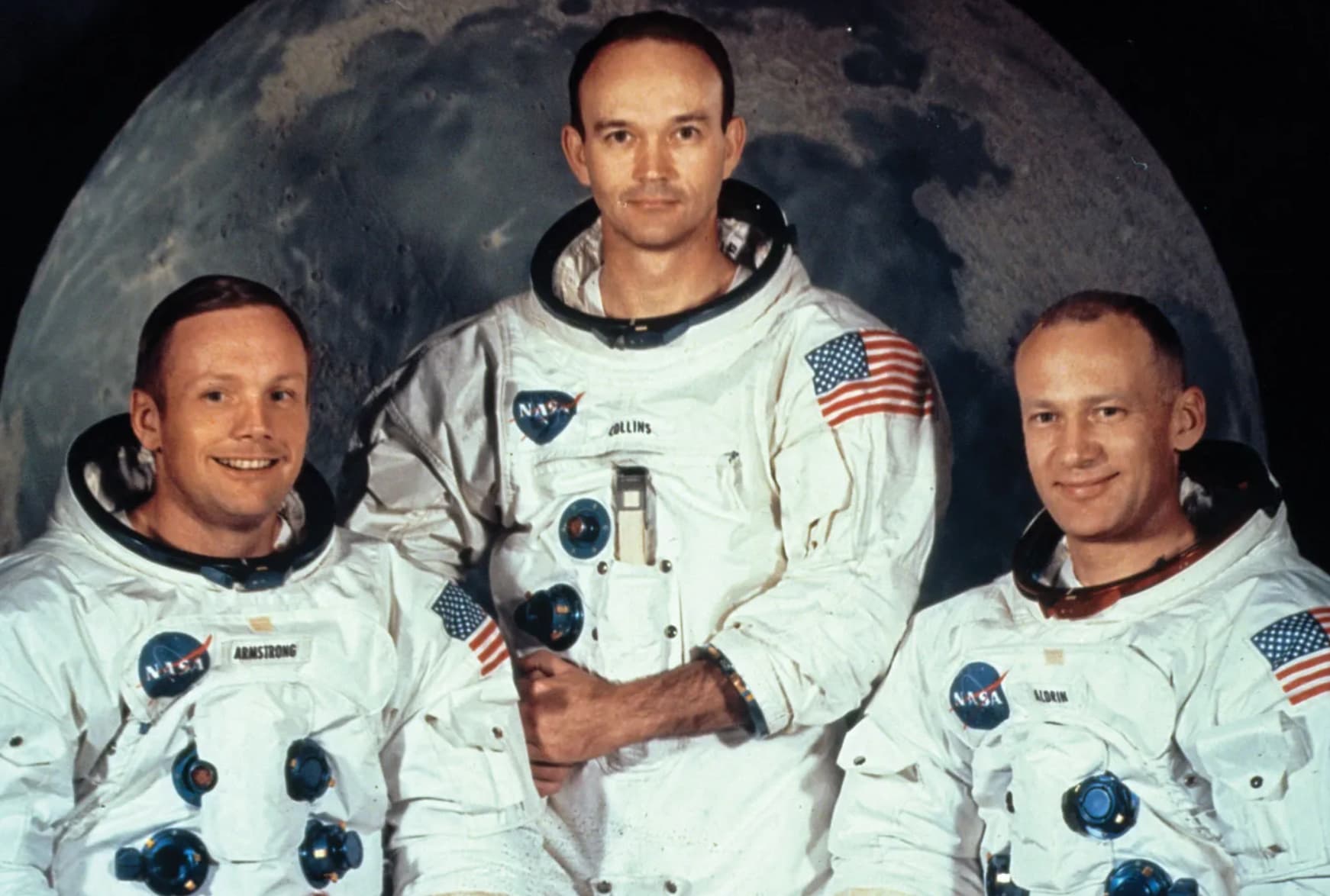 Neil Armstrong, Edwin “Buzz” Aldrin, and Michael Collins Ahead of NASA’s Apollo 11 Mission, which marked the first time humans had ever stepped foot on the moon. 
